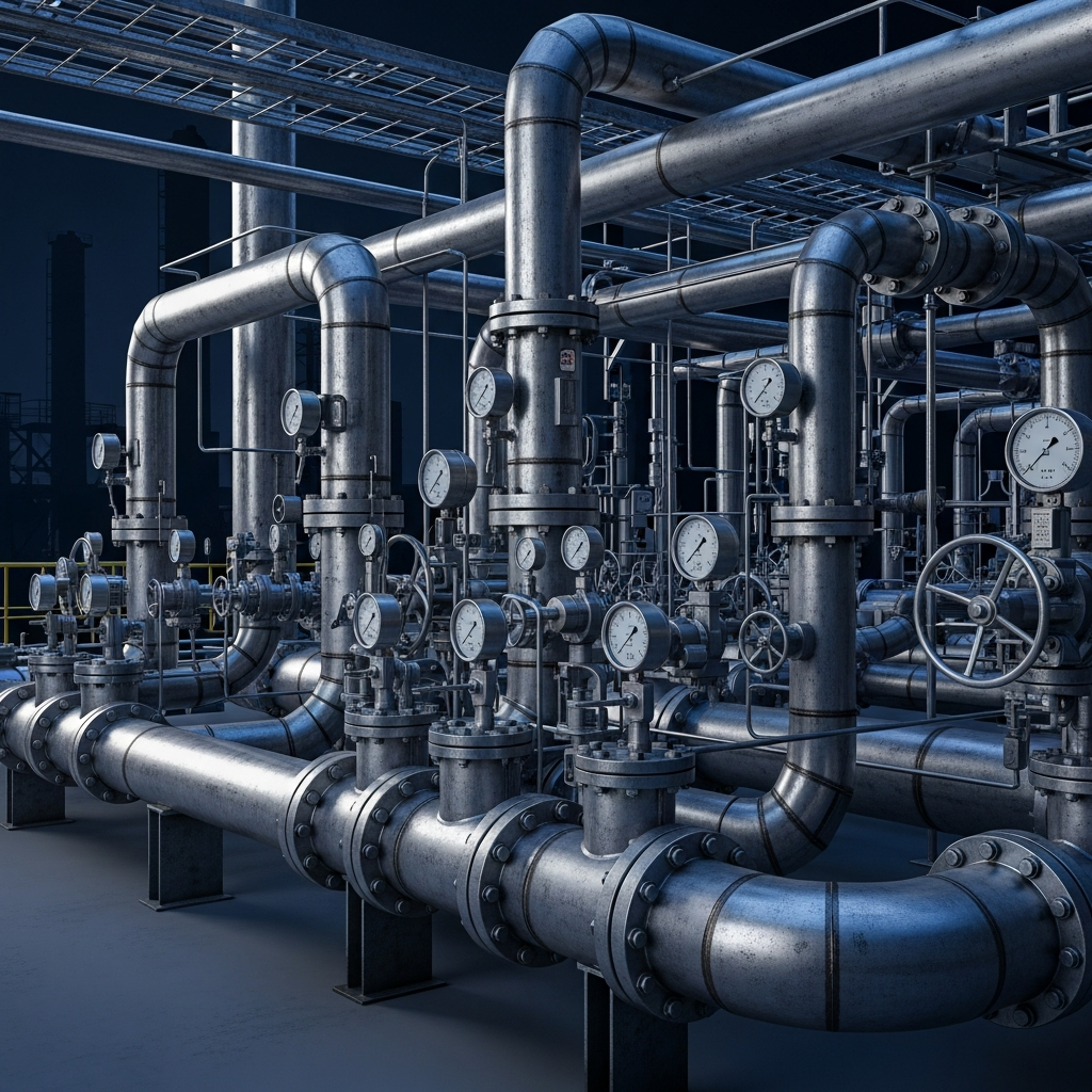High-pressure pipeline infrastructure with control valves